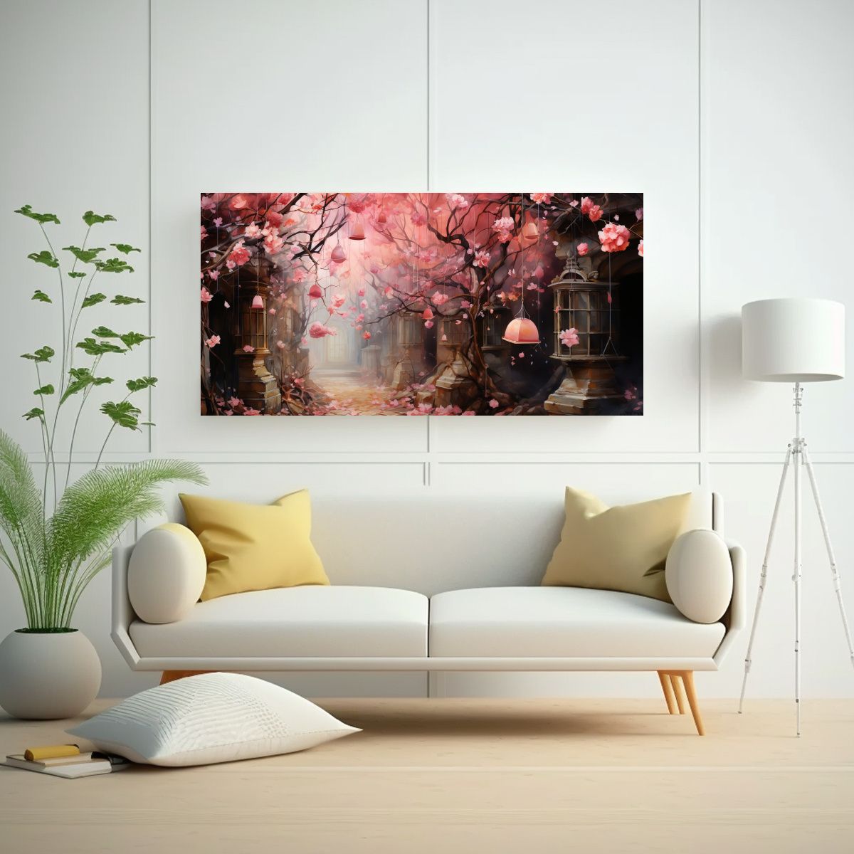 GENERICO - Arte De Pared Concepto Vida Pintura Acuarela De 140x70 Cm