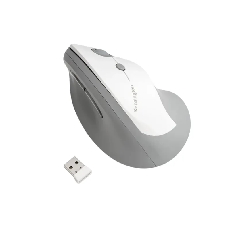 KENSINGTON - Kensington K75520WW Mouse Inalámbrico Vertical 1600DPI BlancoGris USB
