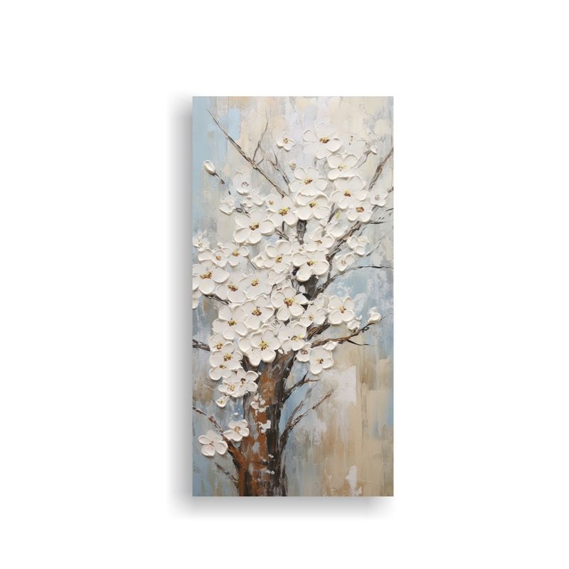 GENERICO - Pintura En Lienzo Estilo Vertical De Cerezo 70x140 Cm