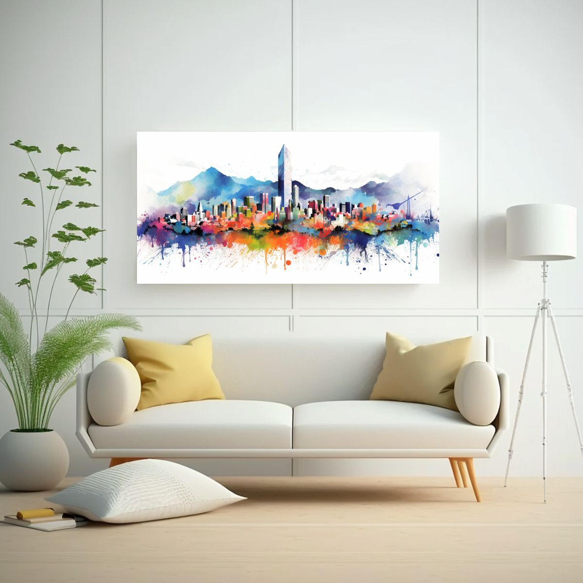 GENERICO - Cuadro Movimiento Estético En Santiago De Chile 120x60 Cm