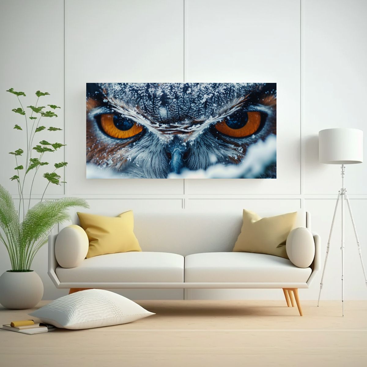 GENERICO - Cuadros De Lienzo Con Ojos De Búho Extremo 120x60 Cm