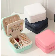 GENERICO - Joyero Para Collar Anillos Caja De Almacenamiento De Joyas Verde