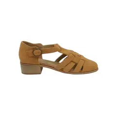 HERIEL - Zapato Camel Gamuza Mujer