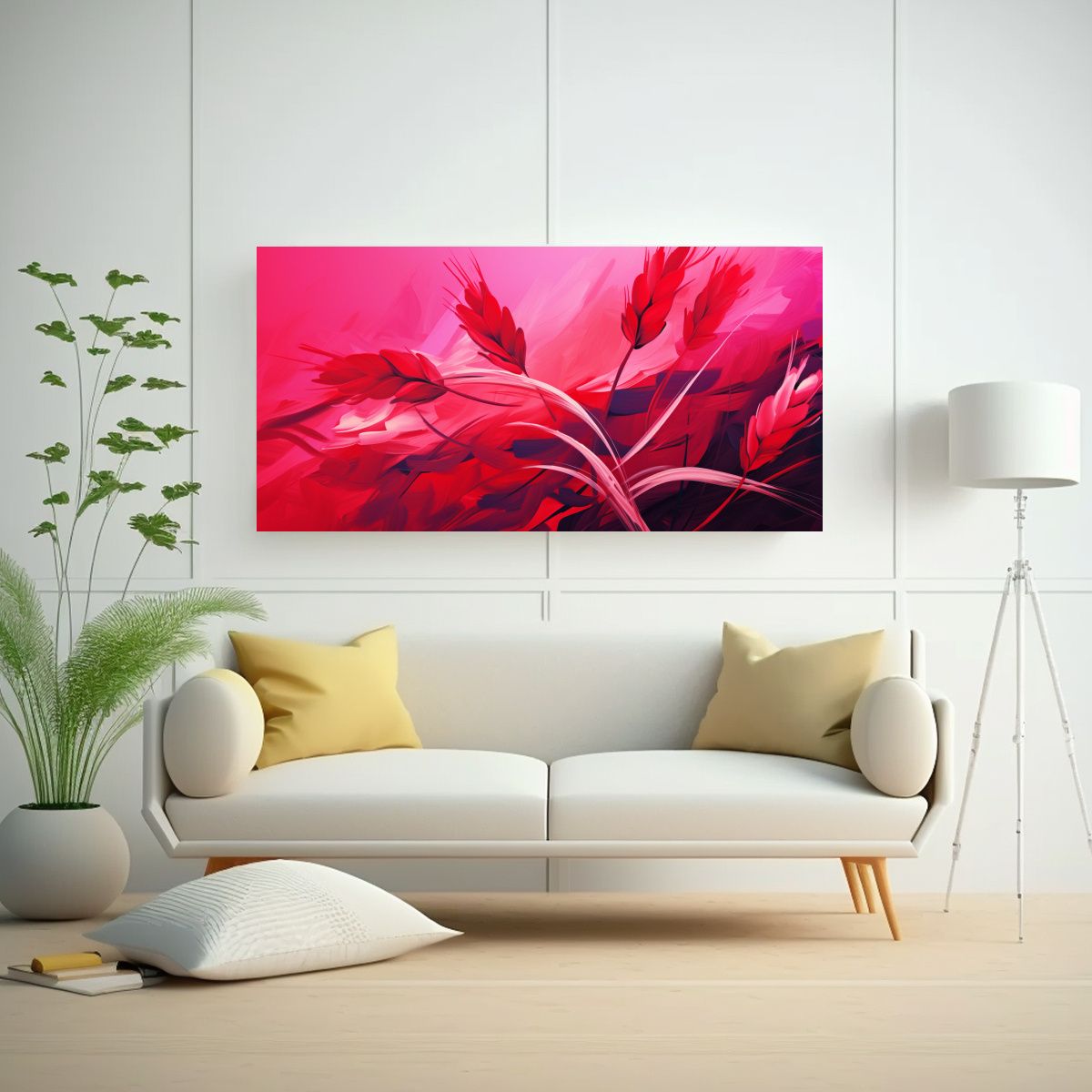 GENERICO - Arte Expresivo Con Granos De Cebada En Colores 120x60 Cm