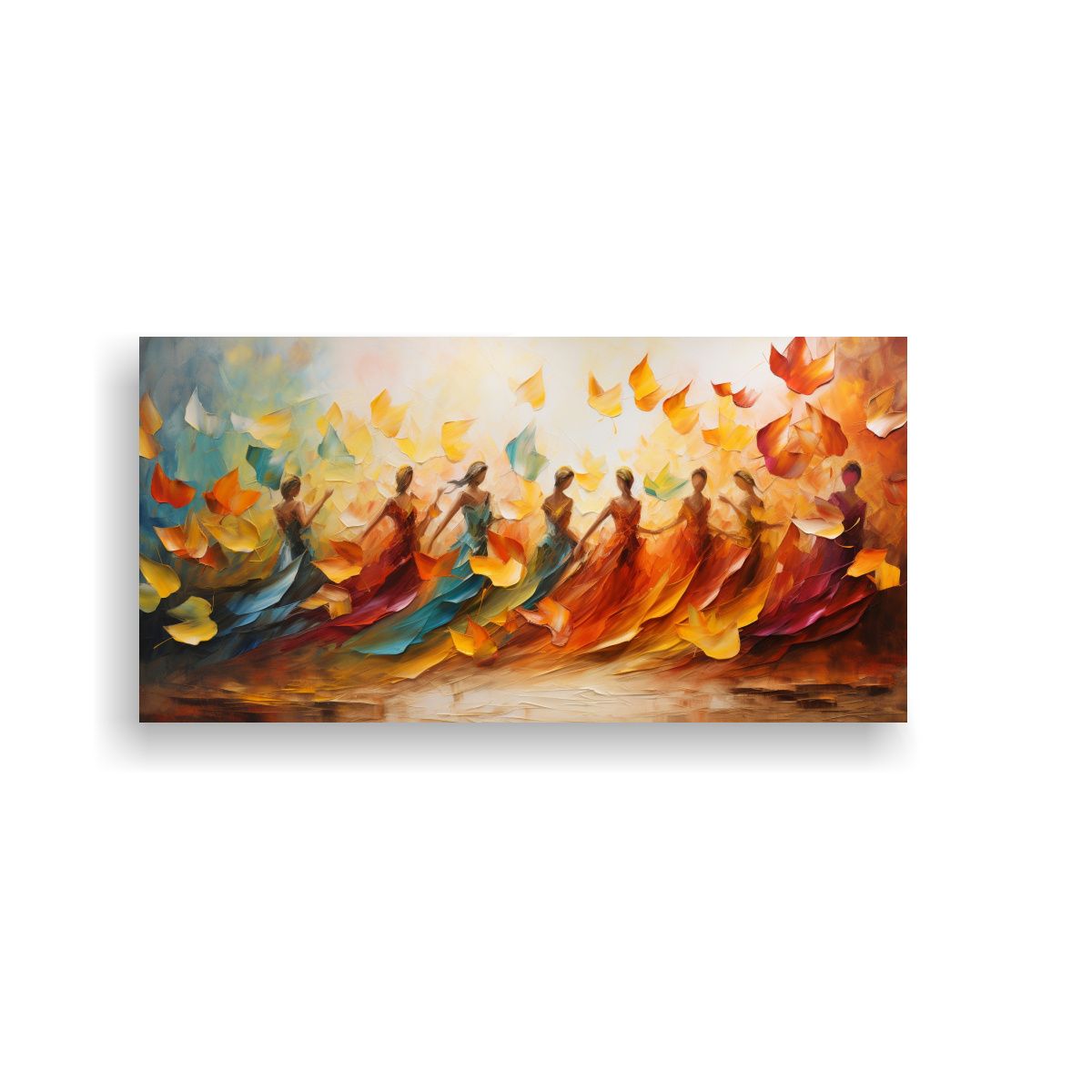 GENERICO - Pinturas Decorativas De Otoño Con Baile 120x60 Cm