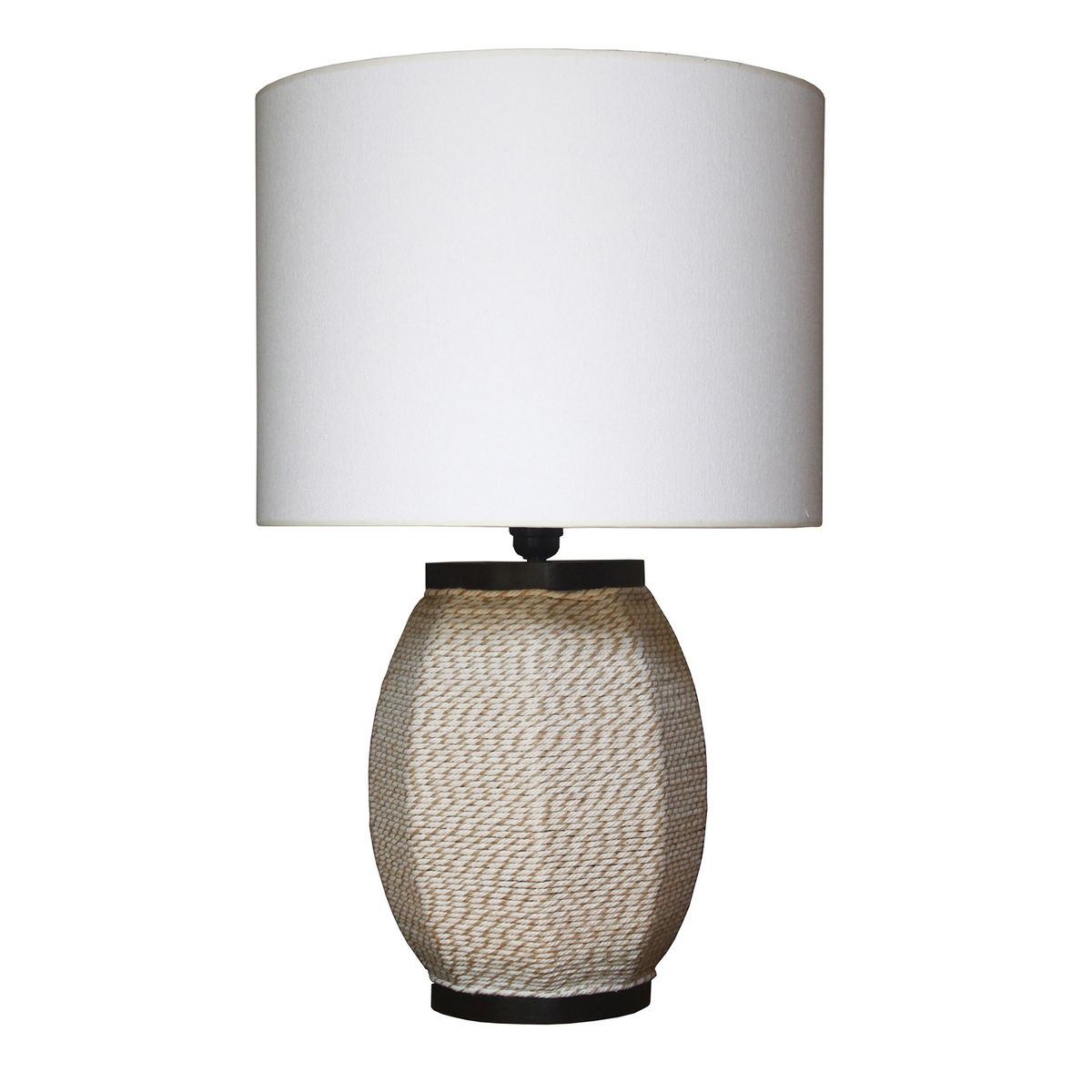 CAROLD STEVENS - Lámpara de Sobremesa Cáñamo Beige