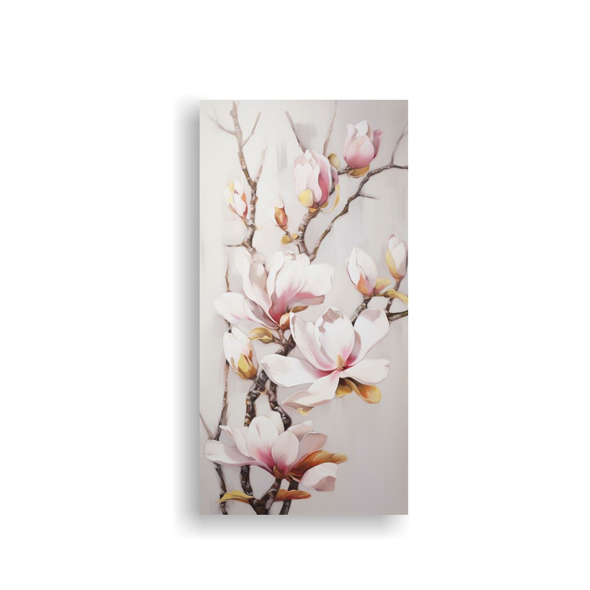 GENERICO - Pintura Abstracta De Magnolias Flores Con 70x140 Cm