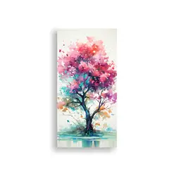 GENERICO - Pintura Abstracta Temática Árbol De Olivo En 70x140 Cm