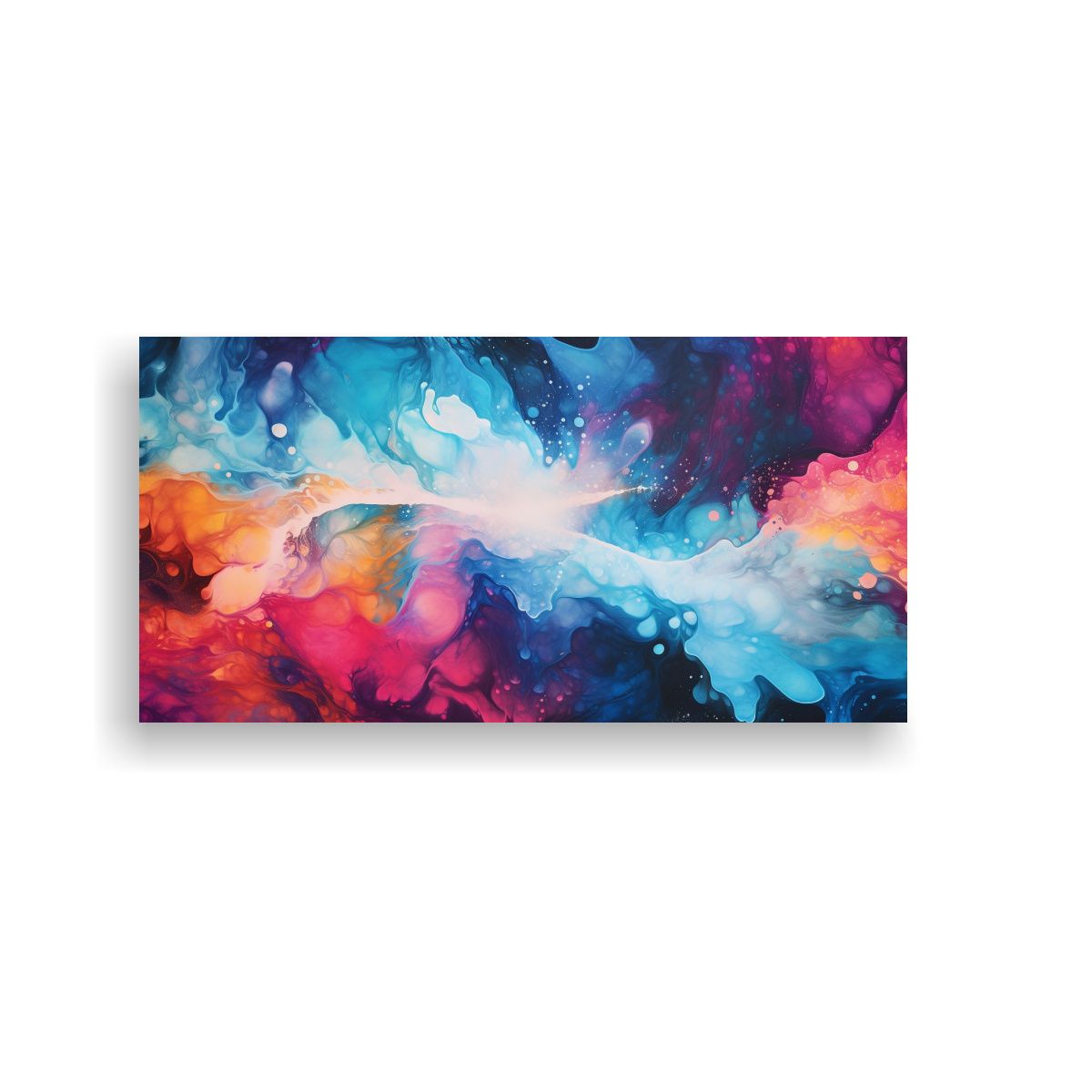 GENERICO - Cuadro Abstracto Lienzo Estilo Galería Figuras 140x70 Cm