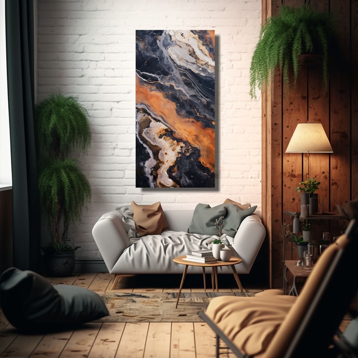 GENERICO - Pintura De Pared Fotografía Abstracta Mármol 70x140 Cm