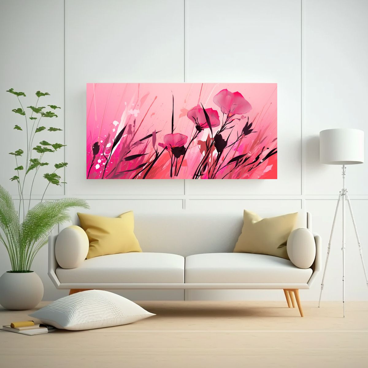 GENERICO - Lienzo De Tela Estilo Galería Minimalista En 140x70 Cm