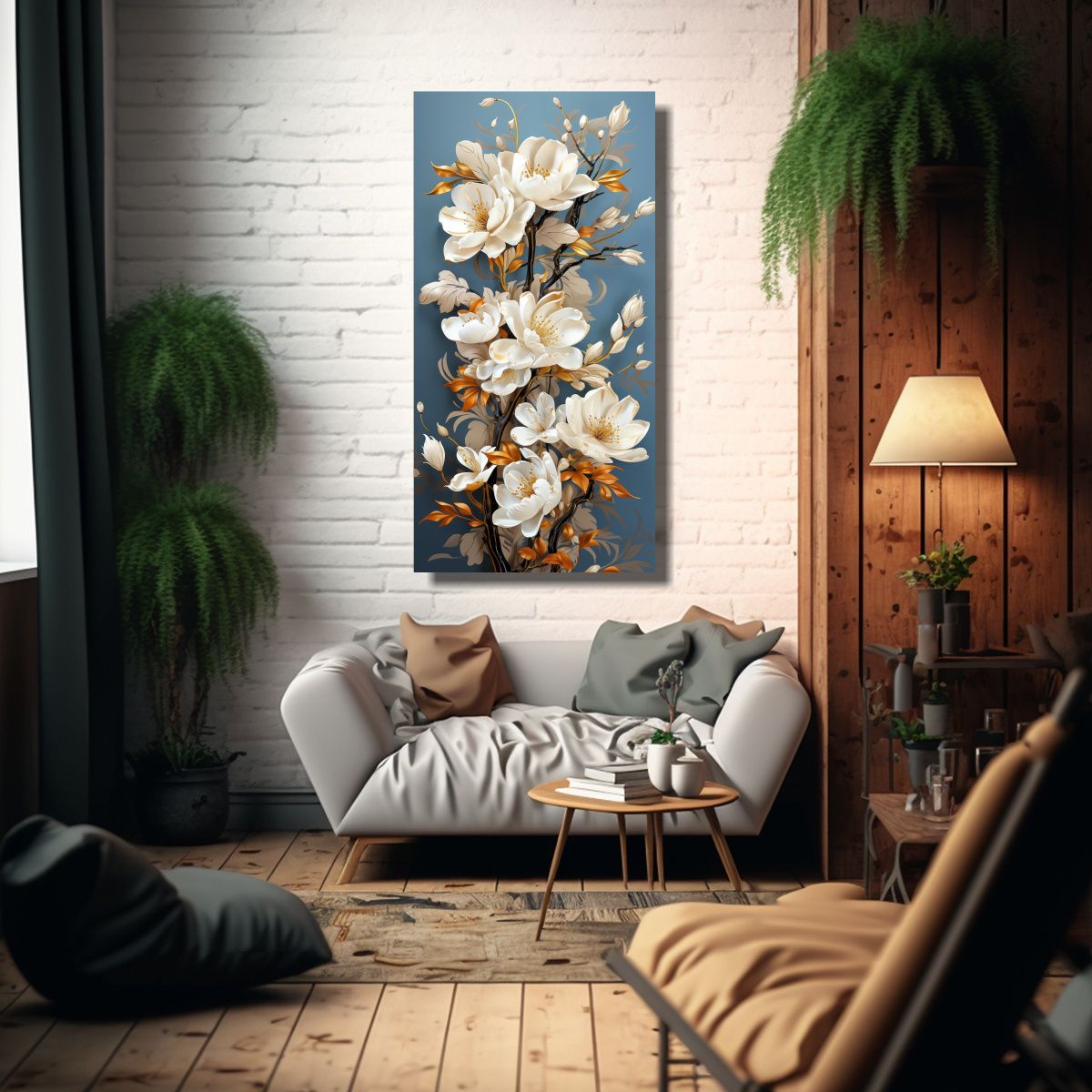GENERICO - Lienzo Decorativo Composición Equilibrada Árbol 70x140 Cm