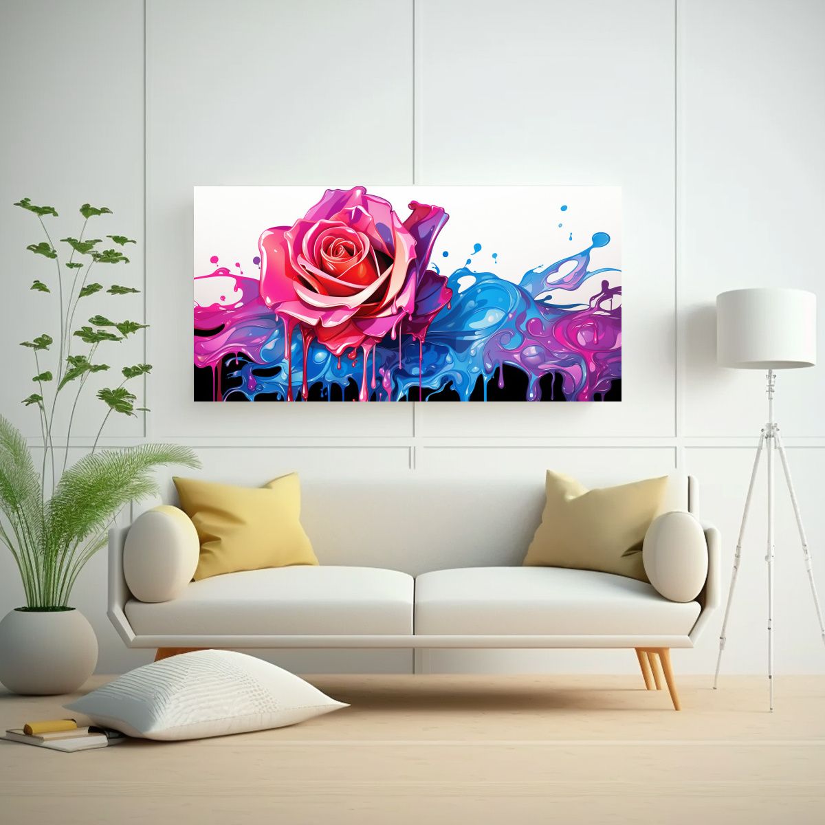 GENERICO - Cuadro Moderno De Decoración De Espacio Con Logo 120x60 Cm