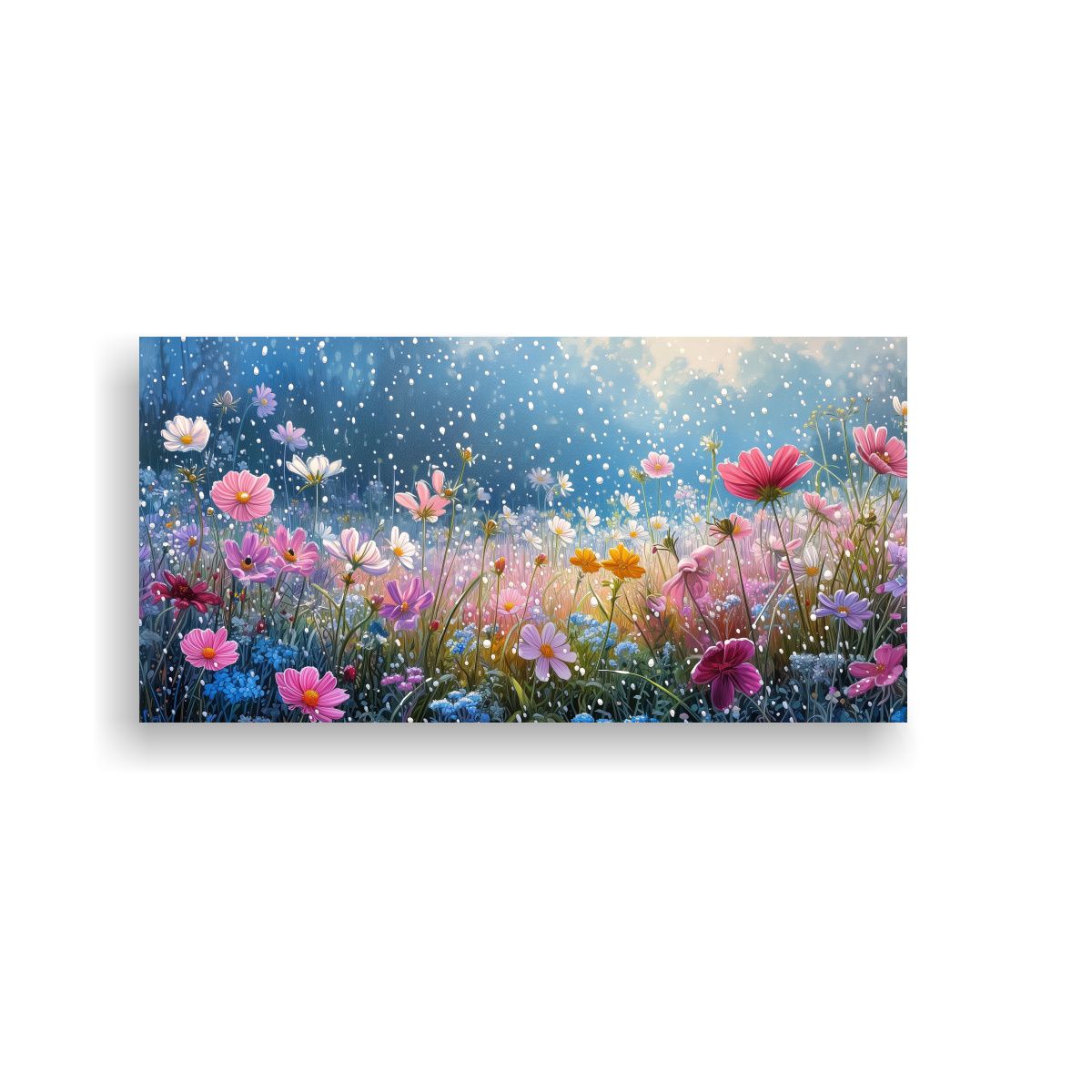 GENERICO - Escena Primaveral Con Espectacular Arte En 120x60 Cm