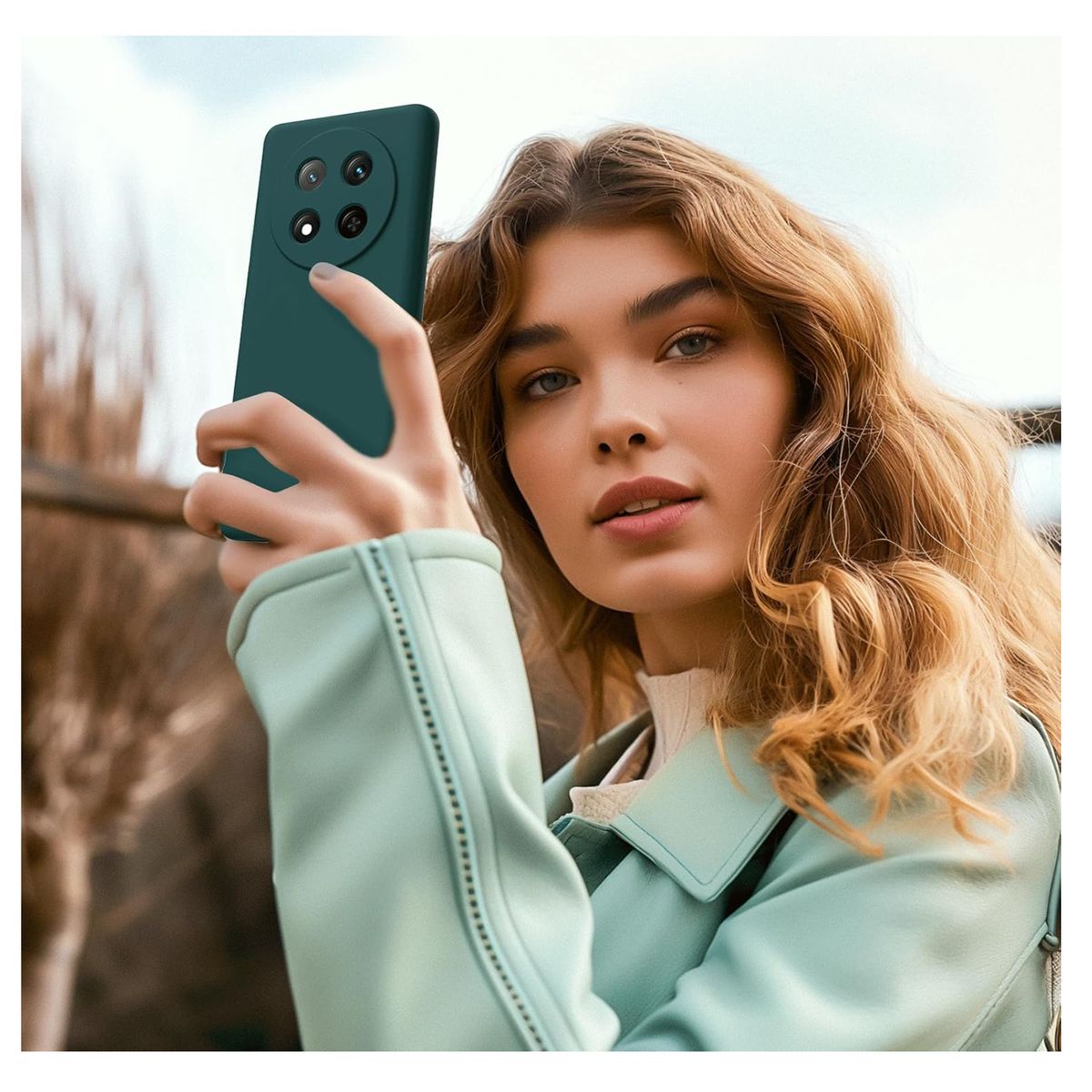 JOIGO - Carcasa Funda Para Honor Magic 7 Lite Goma Verde