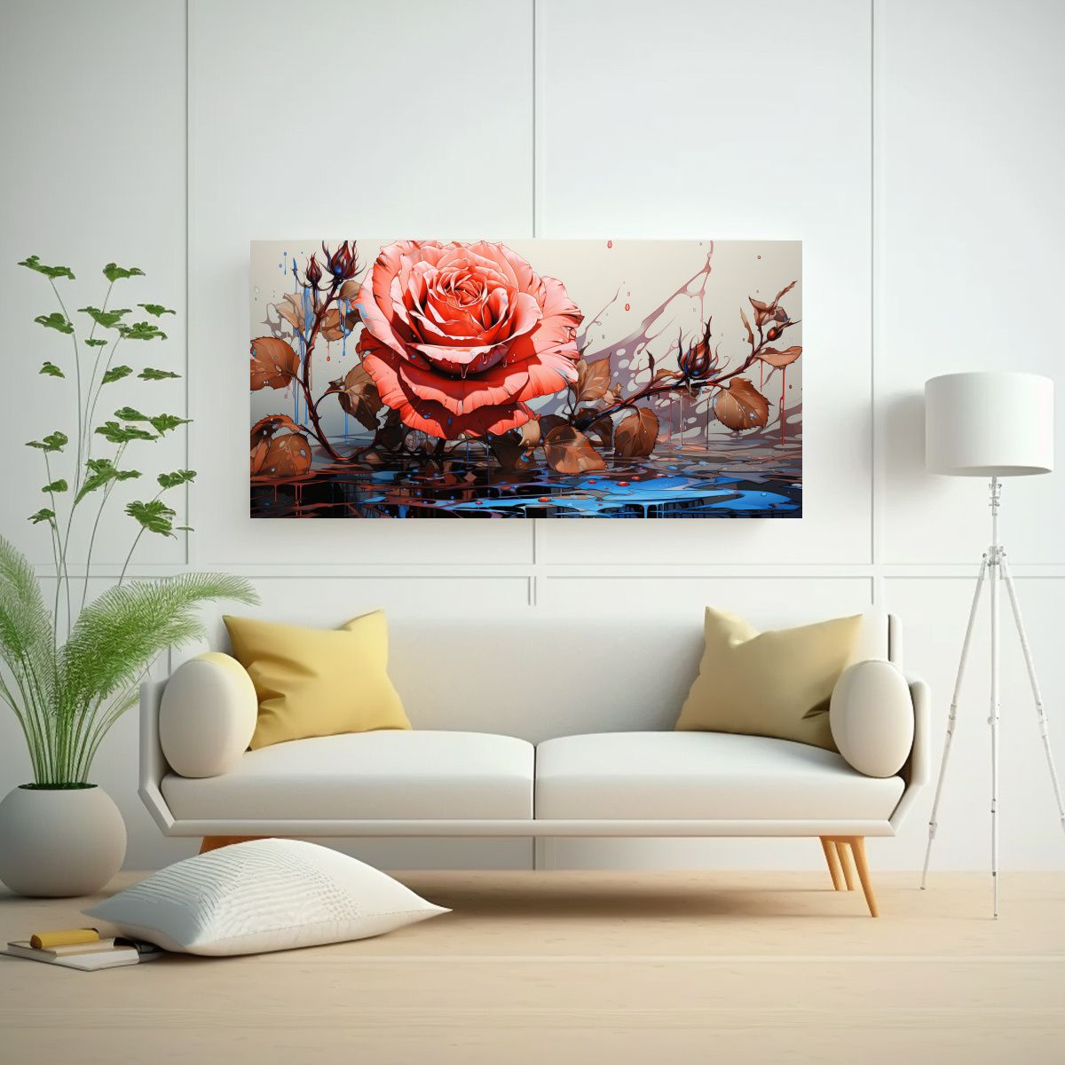 GENERICO - Pintura Decorativa De Detalle De Un Dibujo De Una 120x60 Cm