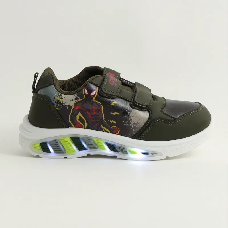 MARVEL - Zapatilla Con Luces Niño Spiderman Black Suit Negro Marvel