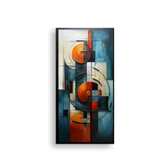 GENERICO - Pintura Abstracta Con Lienzo Colorido 70x140 Cm