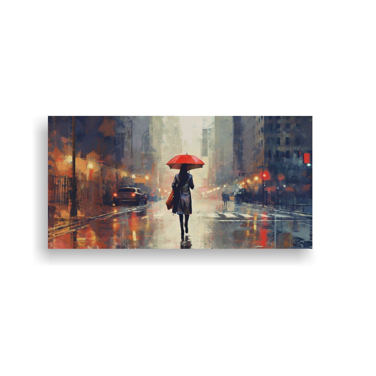 GENERICO - Pintura Decorativa En Bastidor Colorido 140x70 Cm.