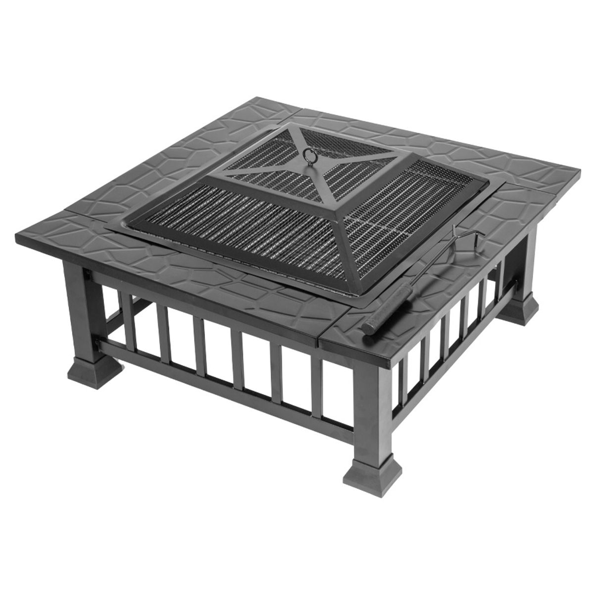 CITYSHOP - Brasero Parrilla de Acero Luxor Para Leña o Carbón