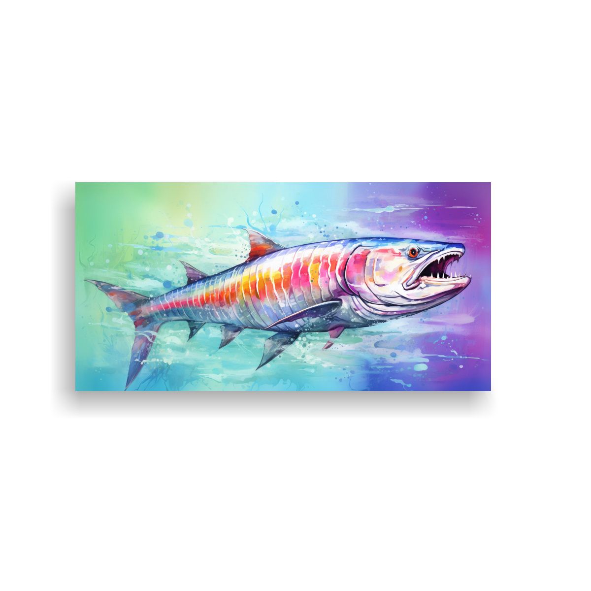 GENERICO - Lienzo De Tela Con Motivo De Tarpon Estilo 140x70 Cm