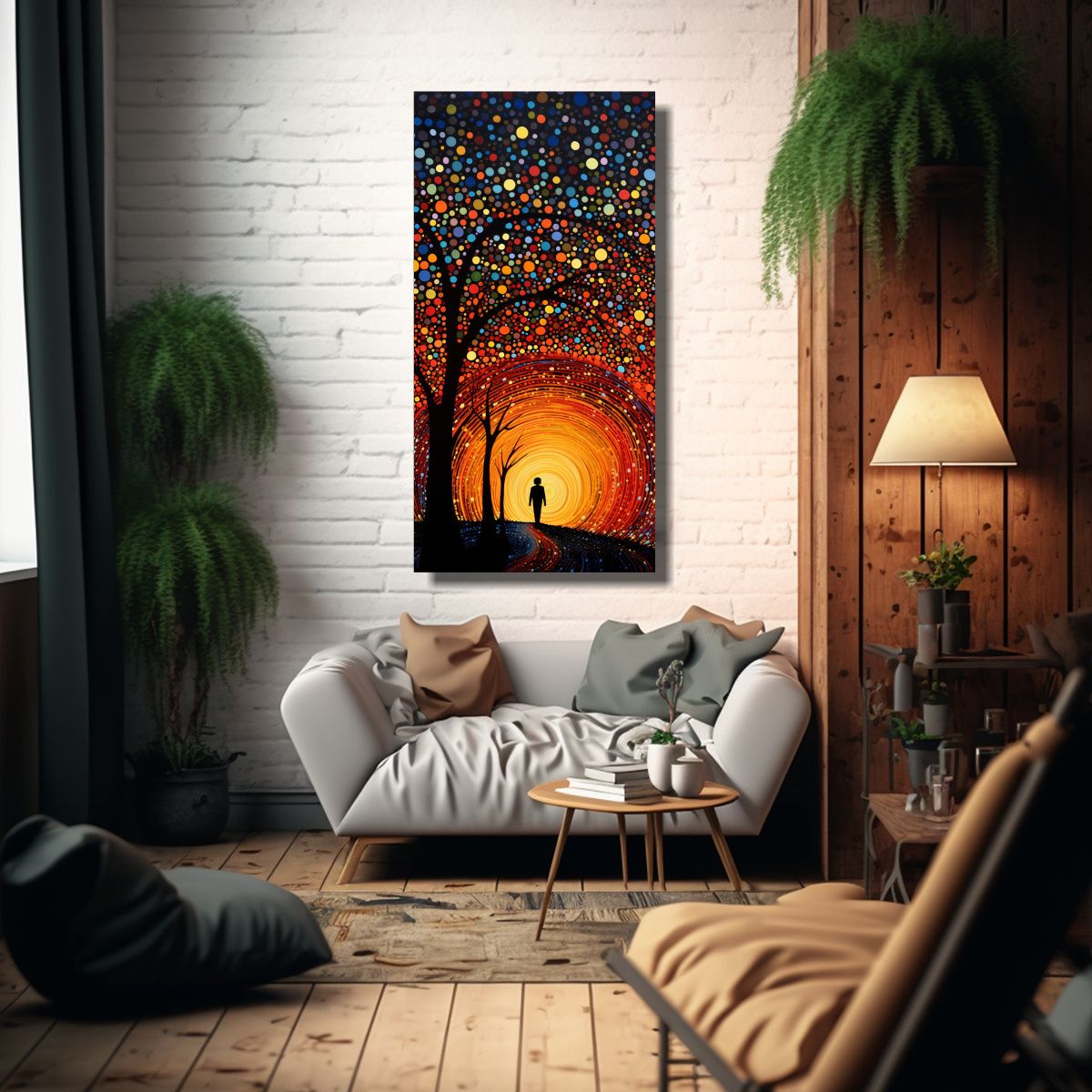 GENERICO - Pintura Decorativa Dibujo Mágico Inspirado En El 70x140 Cm