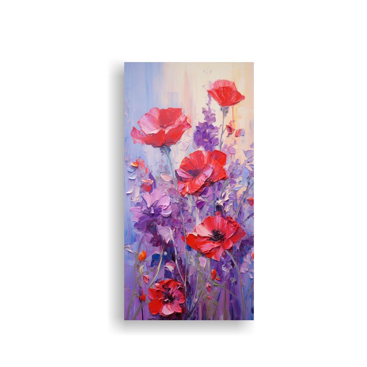 GENERICO - Cuadro De Flores En Bastidor De Decoración Tela 70x140 Cm