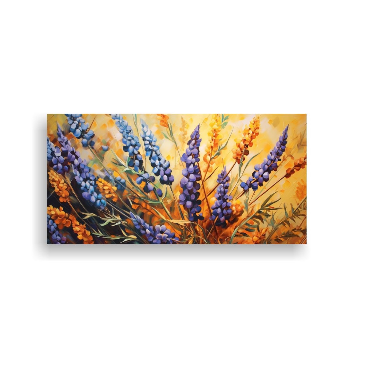 GENERICO - Pintura Abstracta Dinámica De Granos De Lupino 120x60 Cm