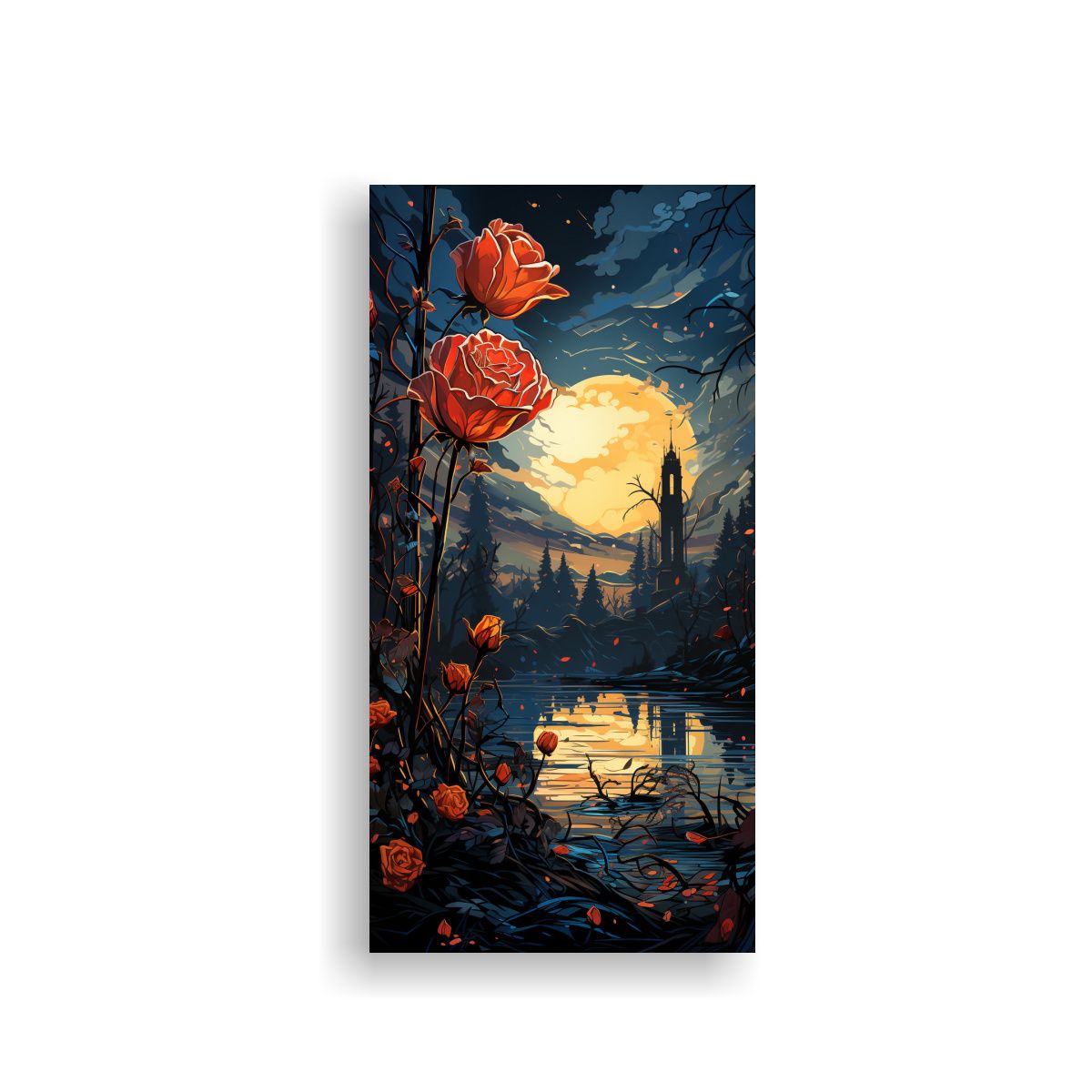 GENERICO - Pintura De Pared Moderna Inspirada En Rose Estilo 70x140 Cm