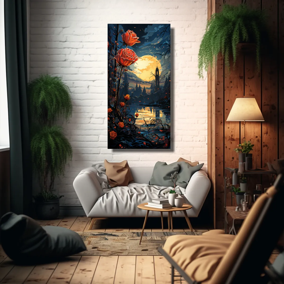 GENERICO - Pintura De Pared Moderna Inspirada En Rose Estilo 70x140 Cm