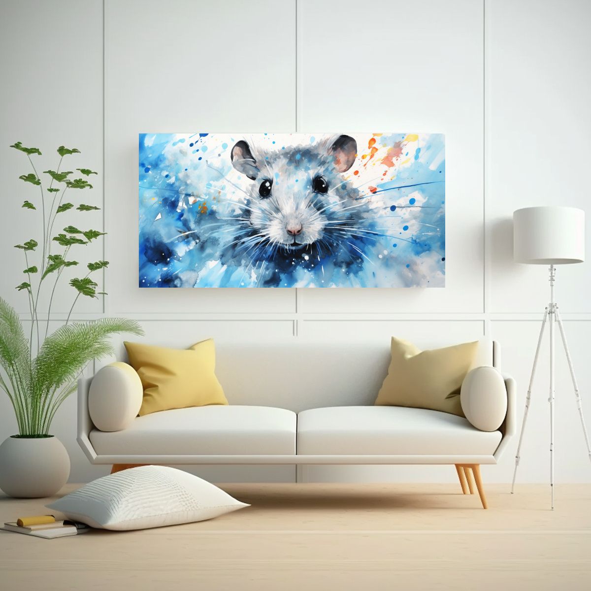GENERICO - Equilibrio De Gerbil En Acuarelas Y Colores 140x70 Cm