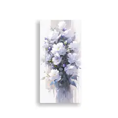 GENERICO - Pintura De Flores Moradas Y Blancas Para 70x140 Cm
