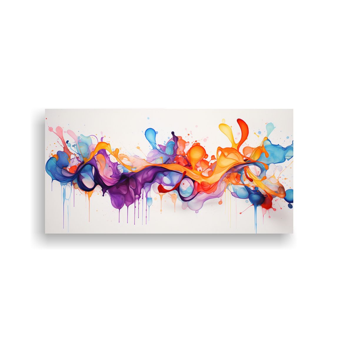 GENERICO - Pinturas Abstracción Acuarela Cuadro Inspirador 140x70 Cm