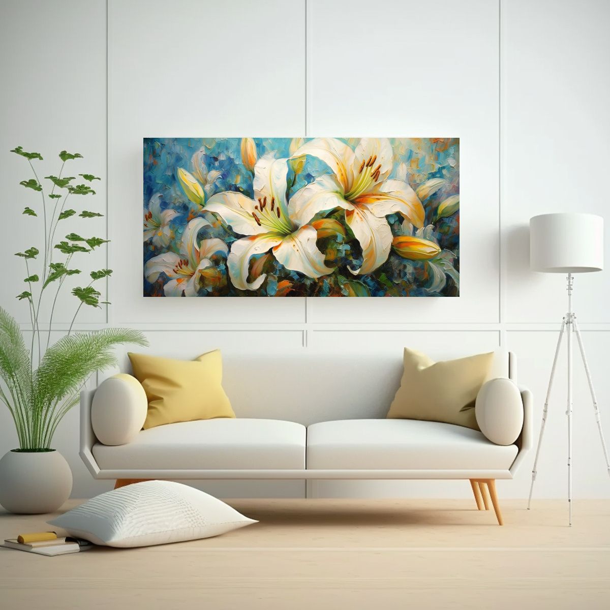 GENERICO - Cuadro Arte Creativa Espacio Lirio Colorido Con 120x60 Cm