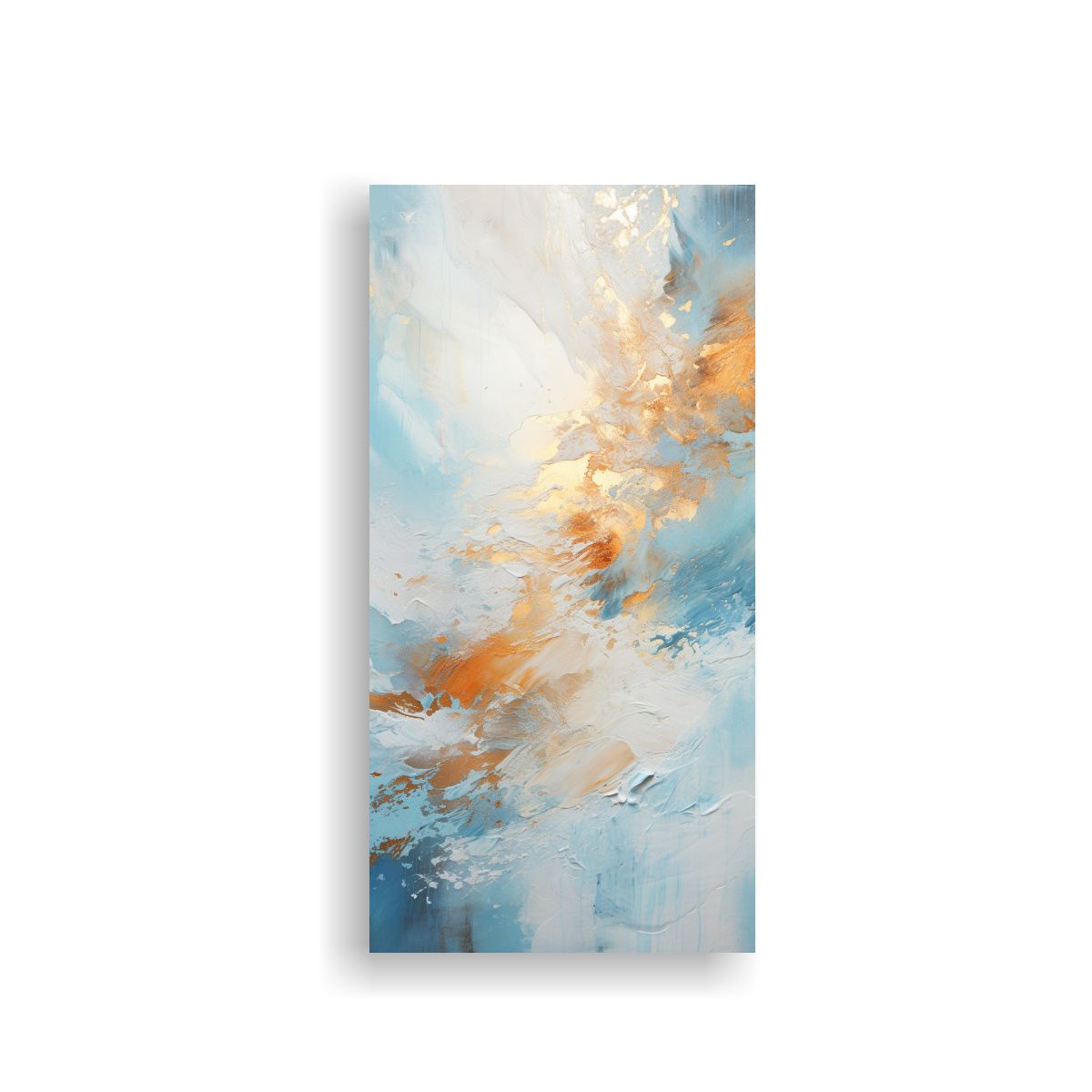 GENERICO - Fondo De Pintura Abstracta Blanca Con Oro Y 70x140 Cm