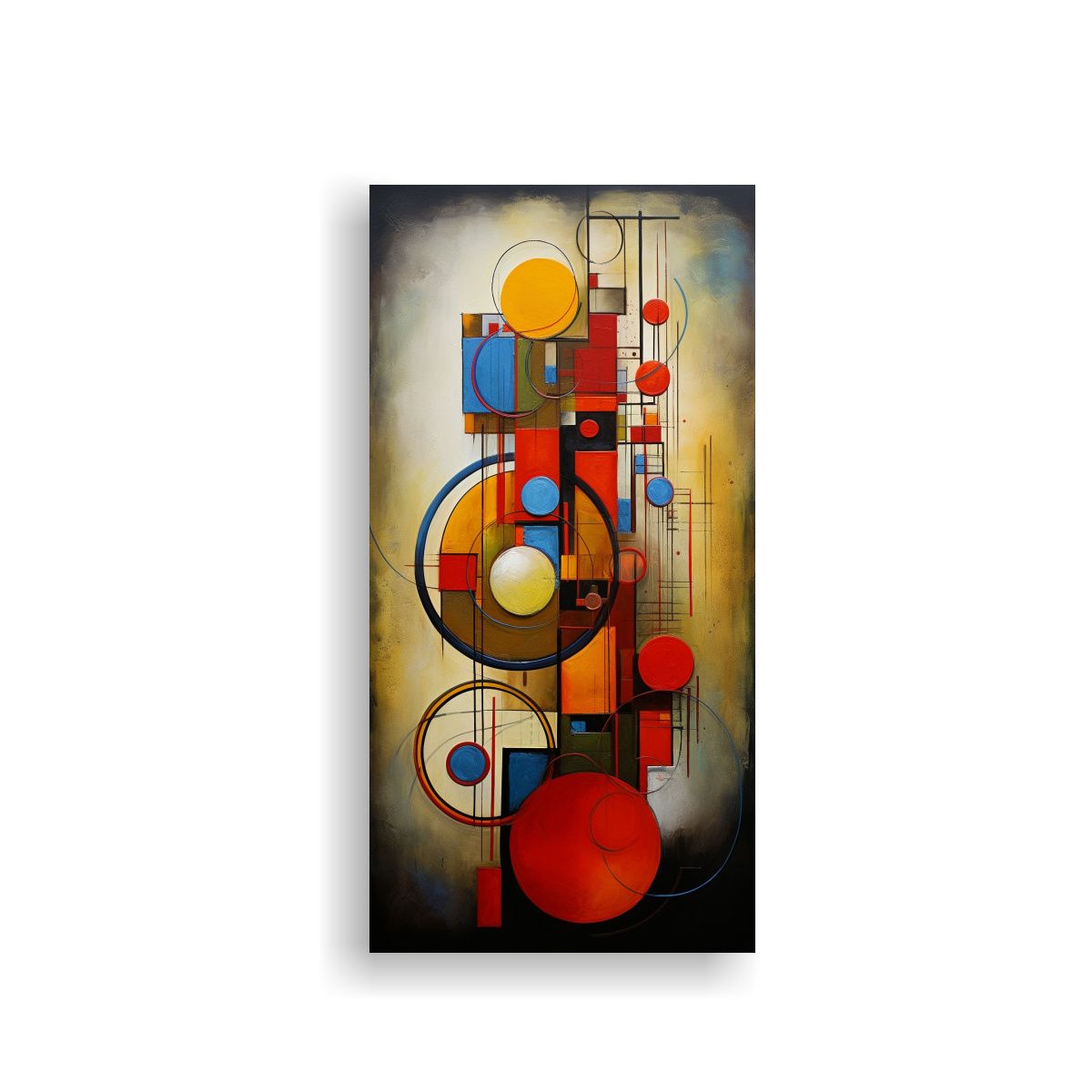 GENERICO - Cuadro Abstracto De Círculos Para Expresar 70x140 Cm