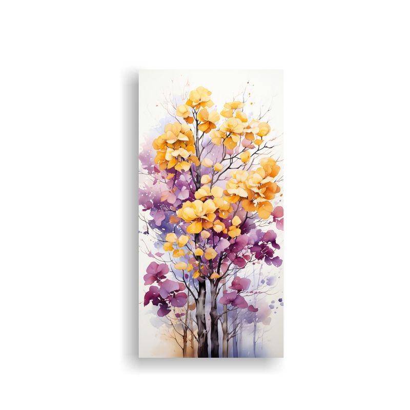 GENERICO - Pintura Abstracta De árbol De álamo Amarillo Y 70x140 Cm