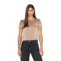 JACINTA TIENDA - Blusa Olivia satin café