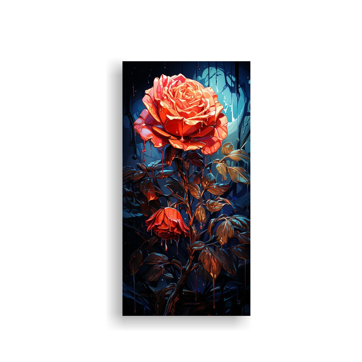 GENERICO - Pintura Temática De Composición Creativa Rosa 70x140 Cm