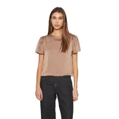 JACINTA TIENDA - Blusa Olivia satin café