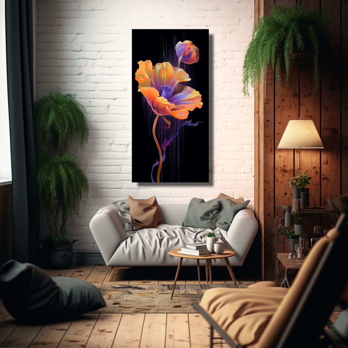 GENERICO - Cuadro De Arte De Pared Con Forma Calidez 70x140 Cm