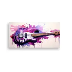 GENERICO - Lienzo De Tela Neo Pop Art En Colores Violeta Y 120x60 Cm
