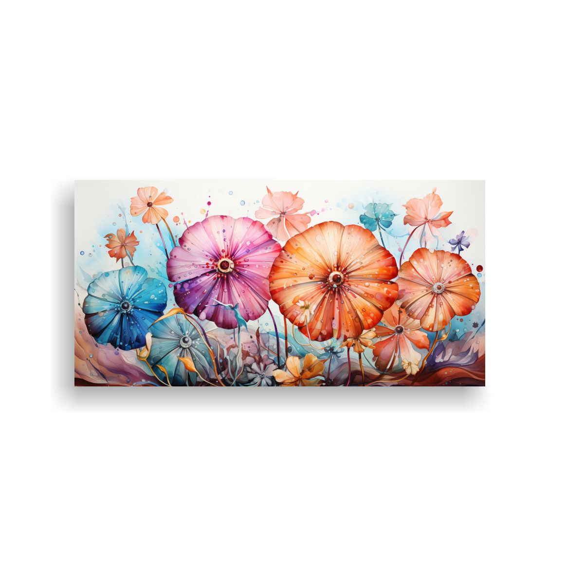 GENERICO - Pintura Acuarela Brillante De Estrella De Mar En 140x70 Cm.