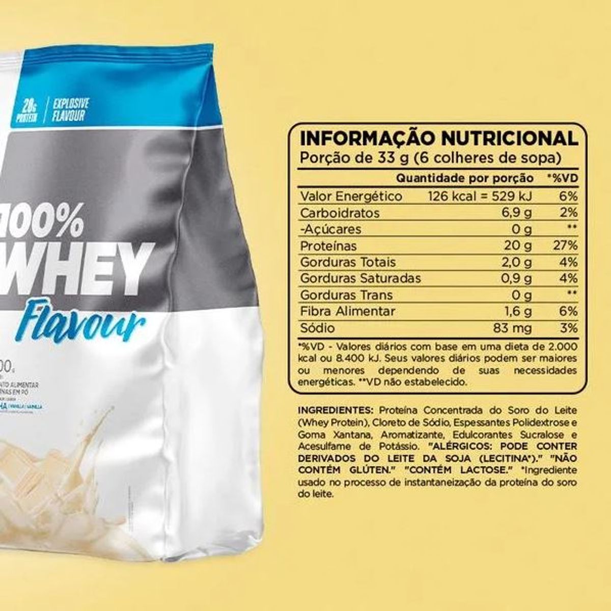 ATLHETICA NUTRITION - 100% WHEY FLAVOUR - 2 LIBRAS - VAINILLA