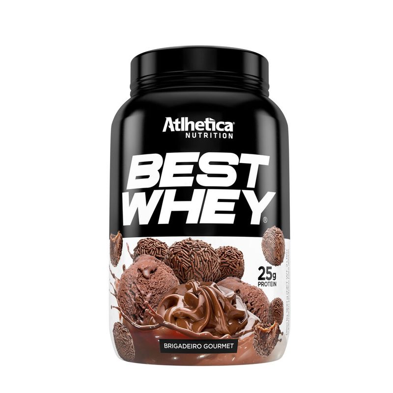 ATLHETICA NUTRITION - PROTEÍNA BEST WHEY - 2 LIBRAS - BRIGADEIRO GOURMET
