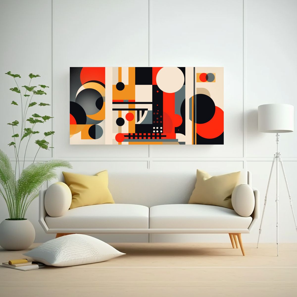 GENERICO - Arte De Pared Decoración Bauhaus Patrón 120x60 Cm