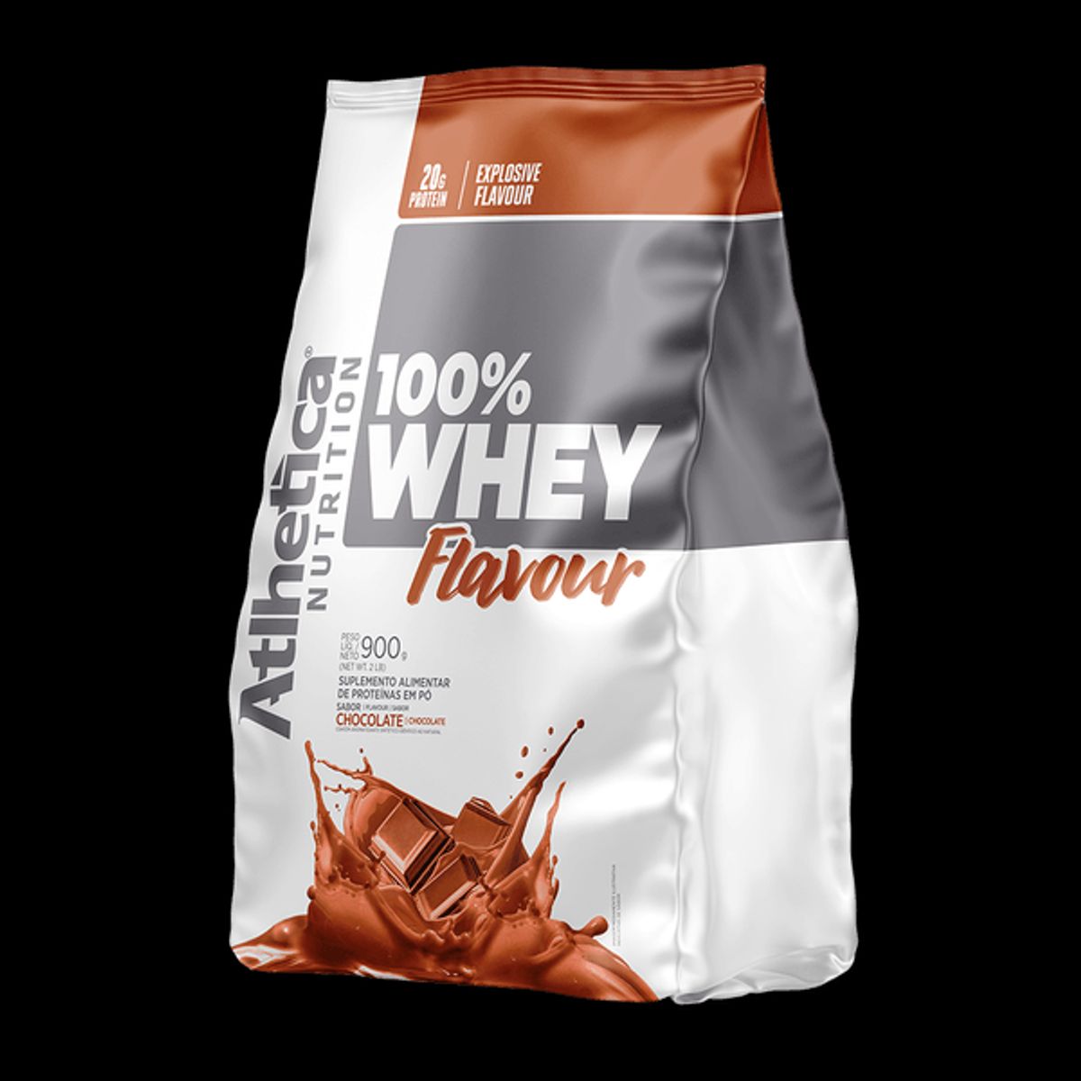 ATLHETICA NUTRITION - 100% WHEY FLAVOUR - 2 LIBRAS - CHOCOLATE