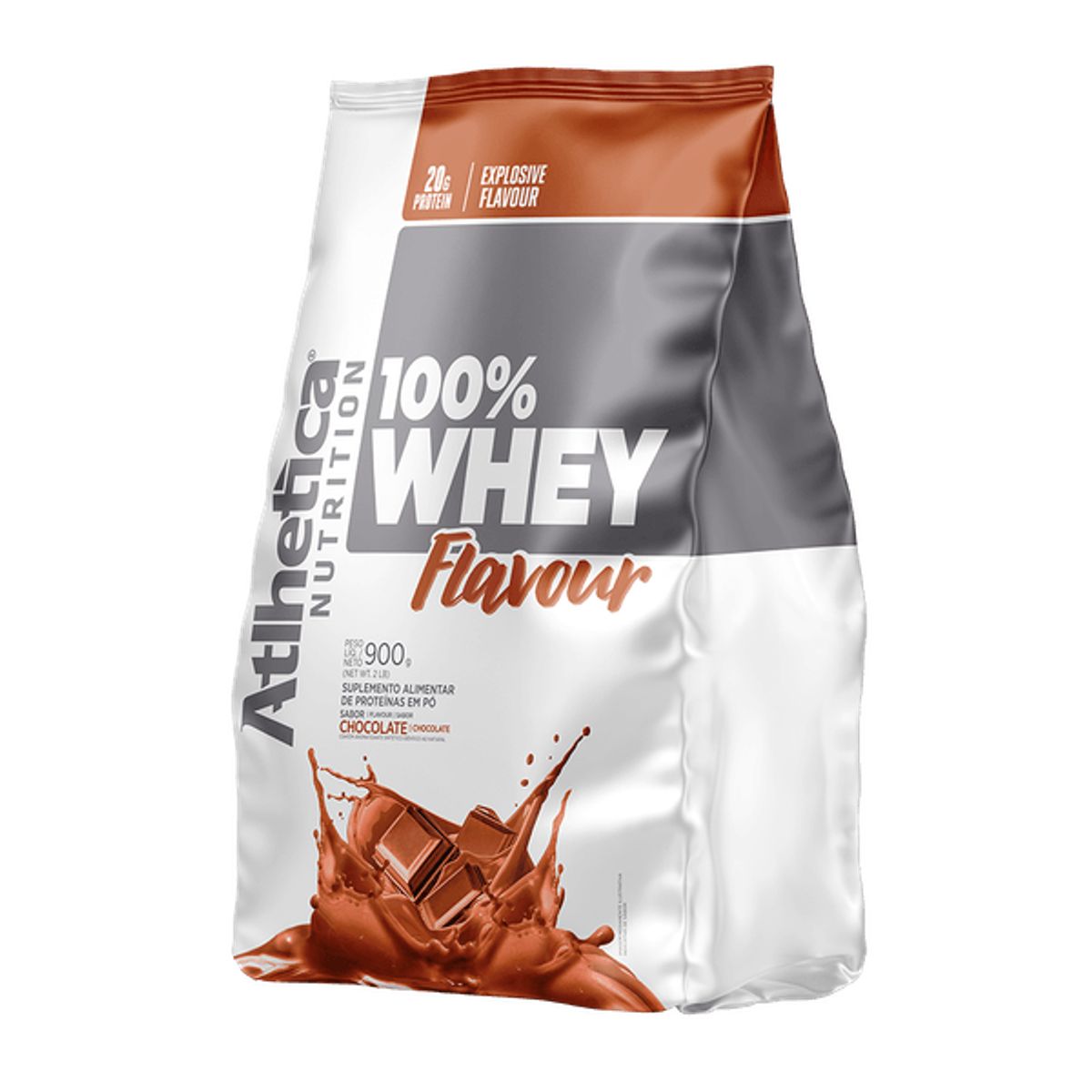 ATLHETICA NUTRITION - 100% WHEY FLAVOUR - 2 LIBRAS - CHOCOLATE