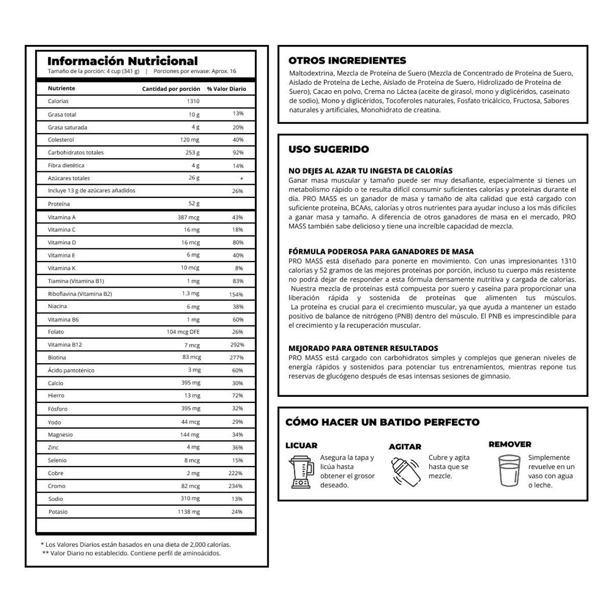 KIFFER - GANADOR DE PESO PRO MASS - CHOCOLATE - KIFFER LABS