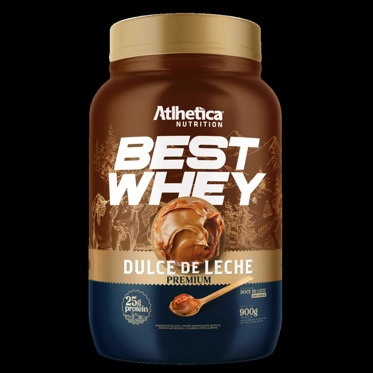 ATLHETICA NUTRITION - PROTEÍNA BEST WHEY - 2 LIBRAS - DULCE DE LECHE